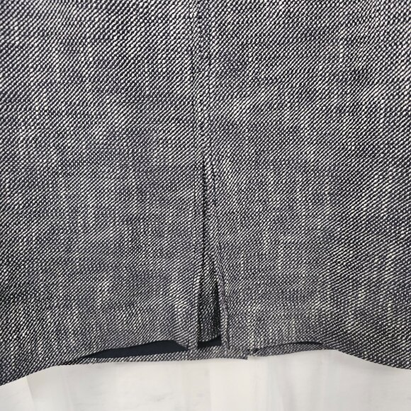 Ann Taylor Pencil Skirt Navy Blue Marled Office Classic Coquette 10 - Picture 4 of 13